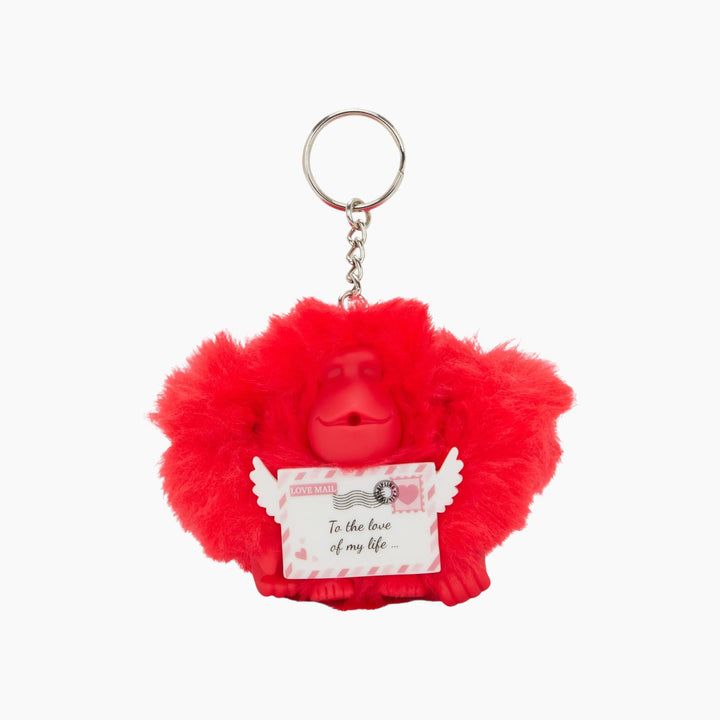 Kipling Valentine Letter Monkey Keychain