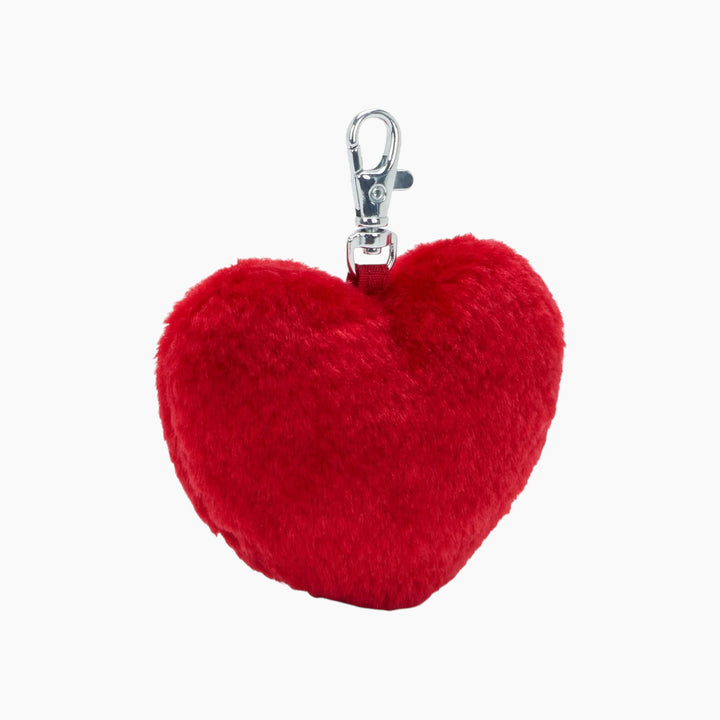 Kipling plush red heart bag charm