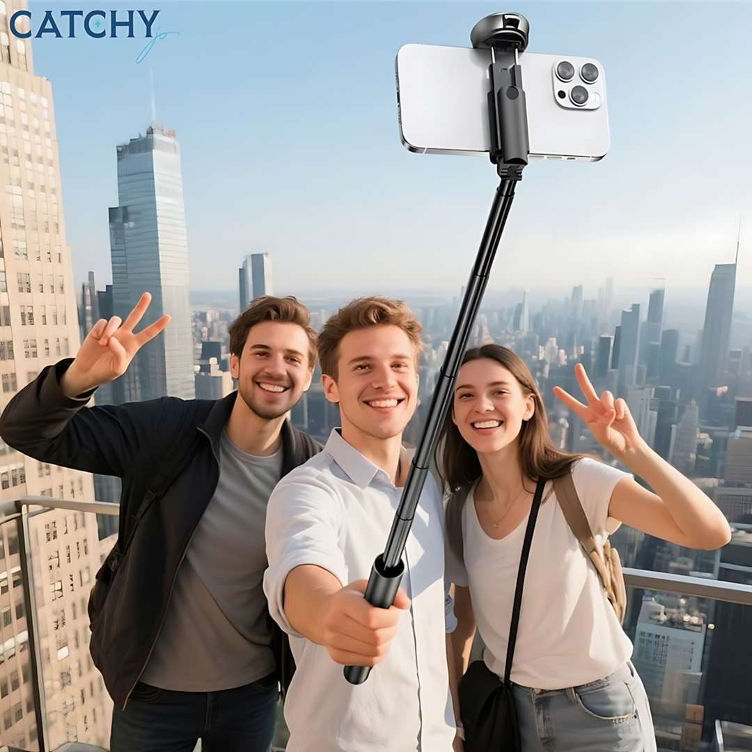 KS-L22 anti-shake tripod selfie stick with automatic bounce-off functionality