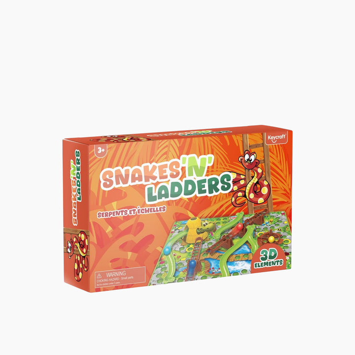 Keycraft Snakes &amp; Ladders board game with vibrant game board