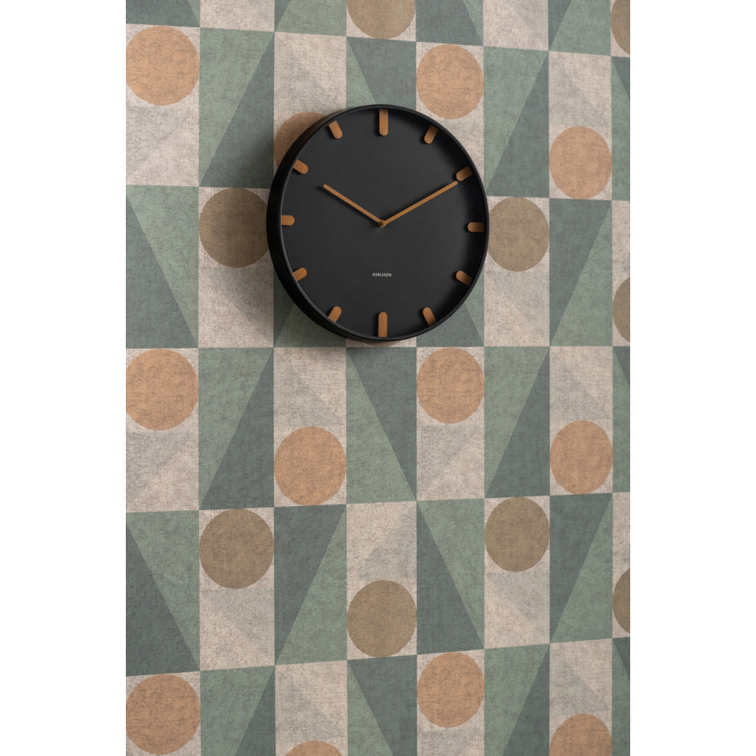 Karlsson Grace Wall Clock 40 cm Black