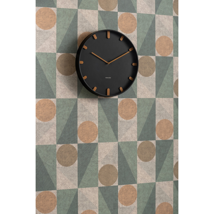 Karlsson Grace Wall Clock 40 cm Black