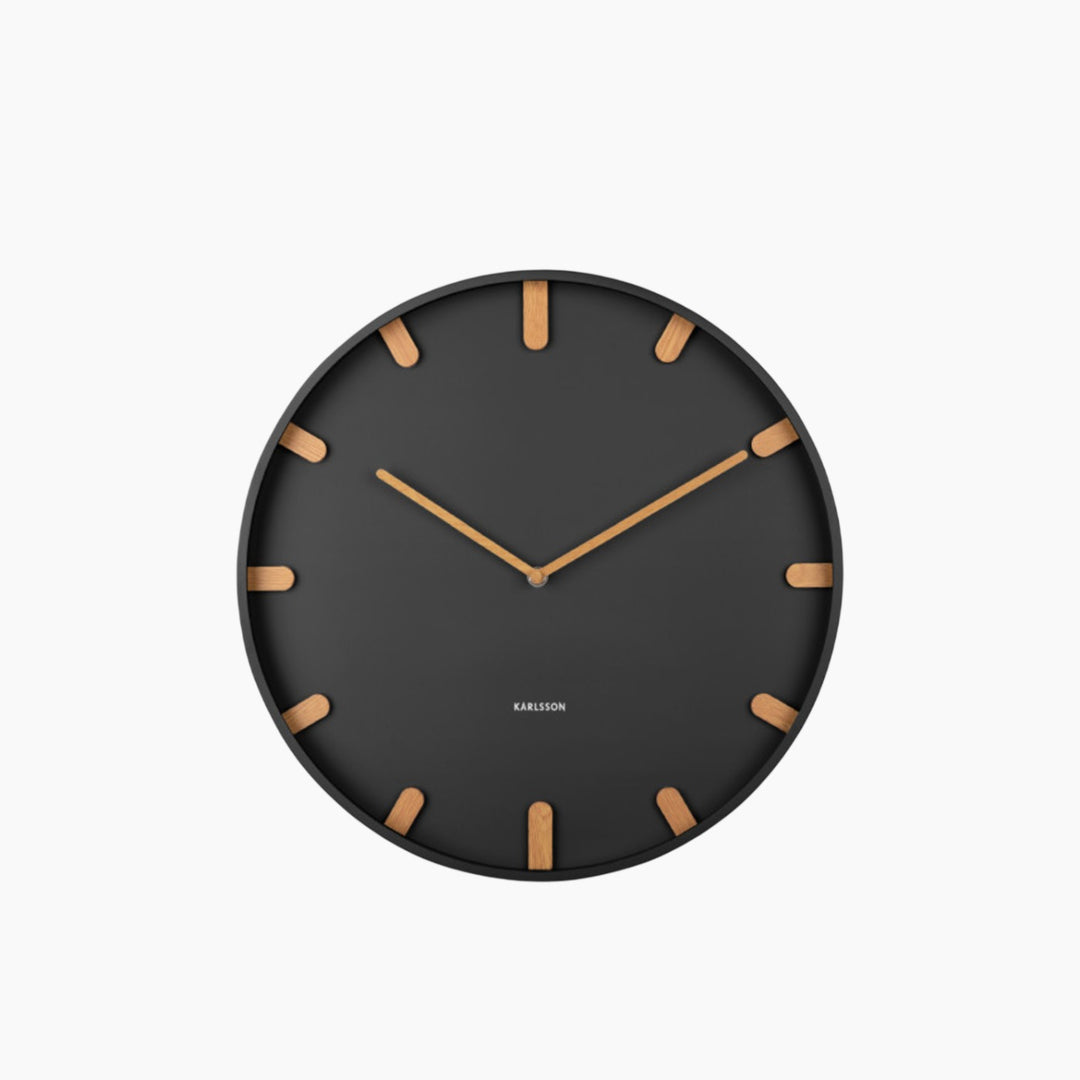 Karlsson Grace Wall Clock 40 cm Black