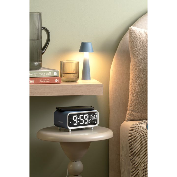 Karlsson LED Alarm Clock with Phone Charger