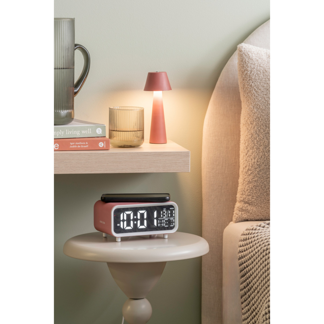 Karlsson LED Alarm Clock with Phone Charger