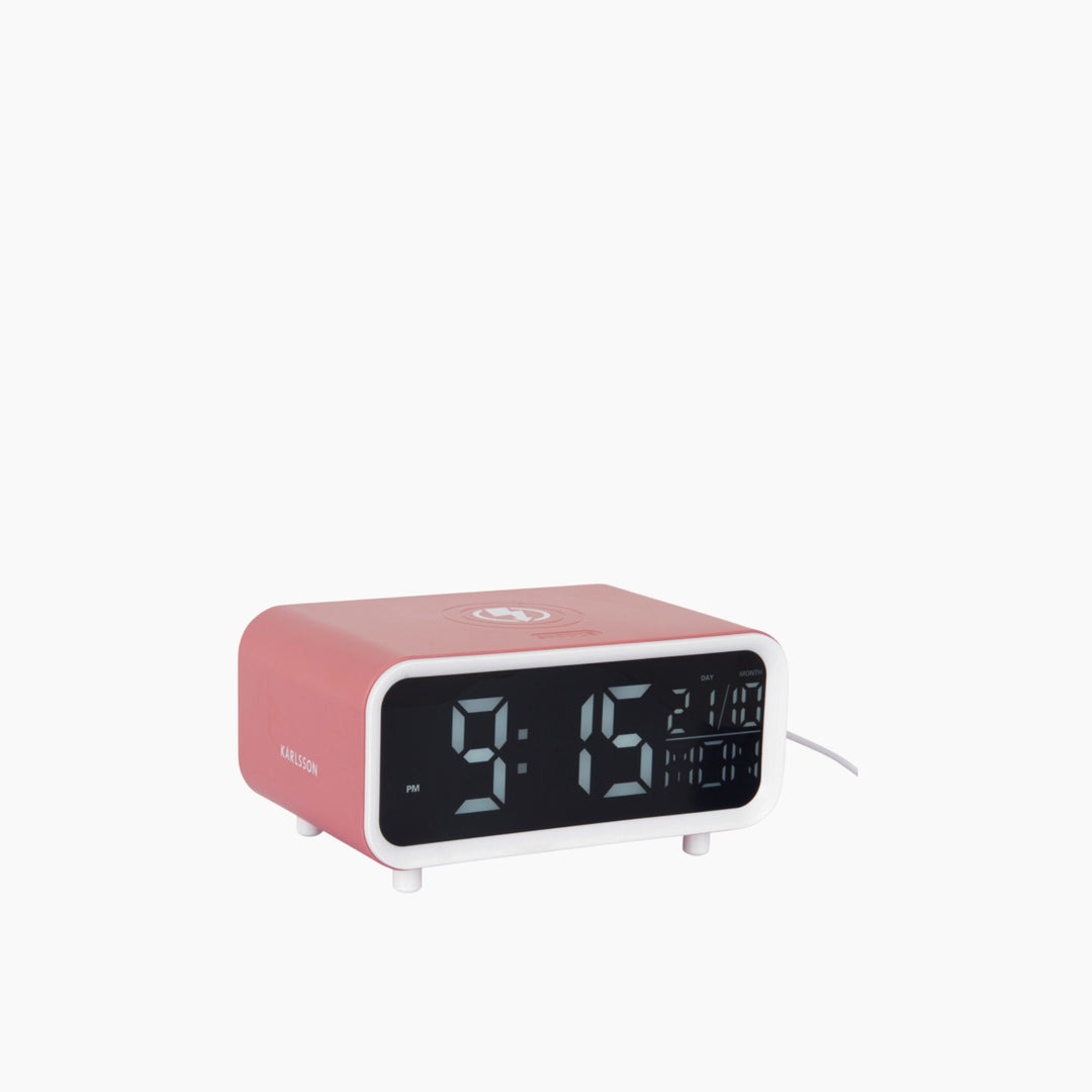 Karlsson LED Alarm Clock with Phone Charger
