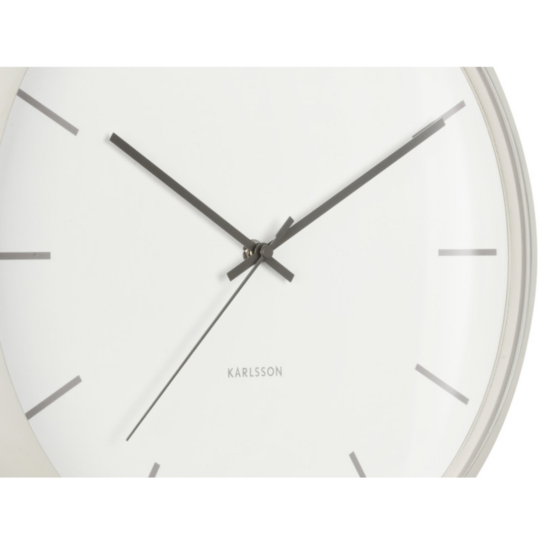 Karlsson Nirvana Globe Wall Clock 40 cm - Light Grey