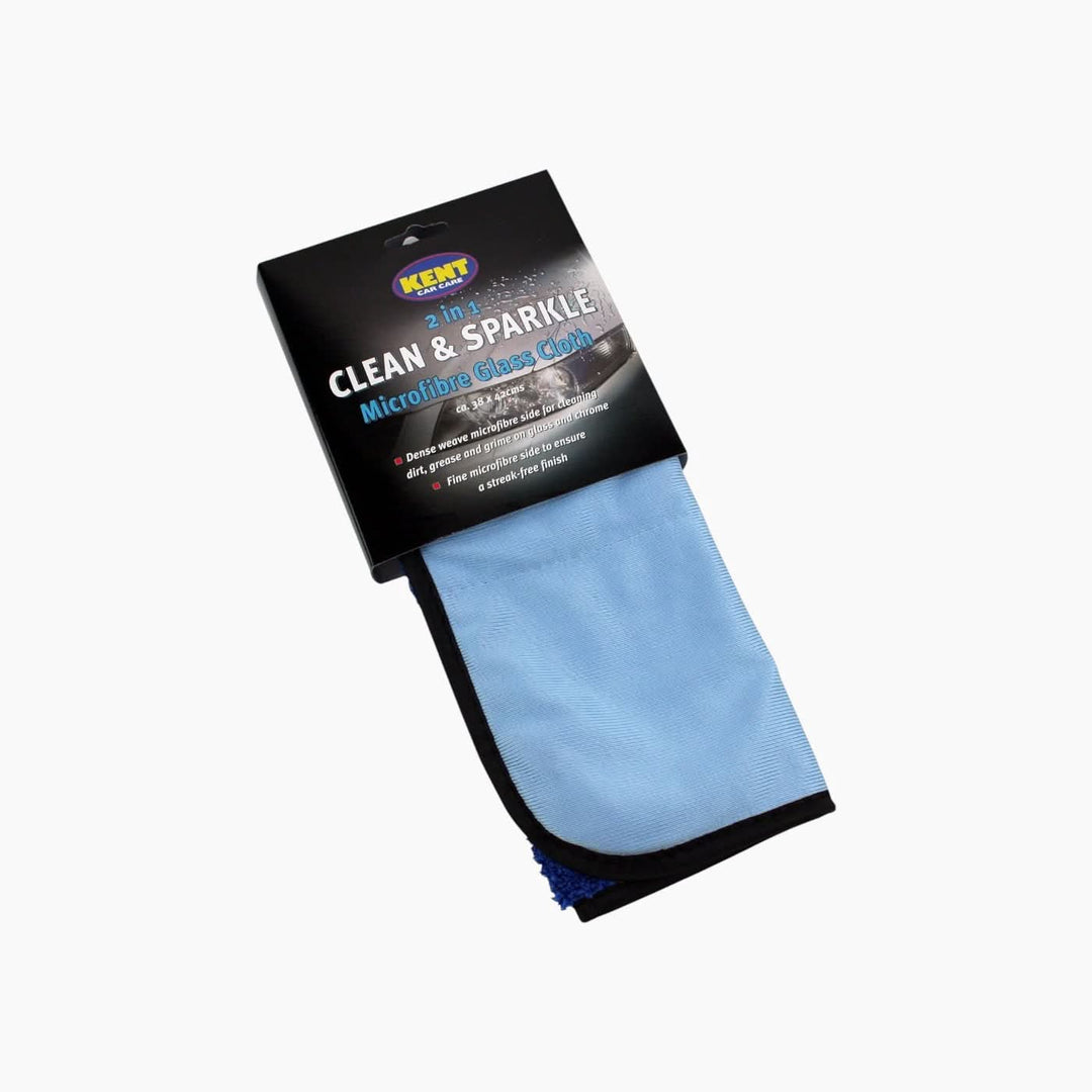Kent 2 In 1 Clean &amp; Sparkle Microfiber Glass Cloth