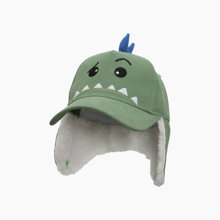 Flap Jack Kids 3D Winter Cap with Ear Flaps - Dino
