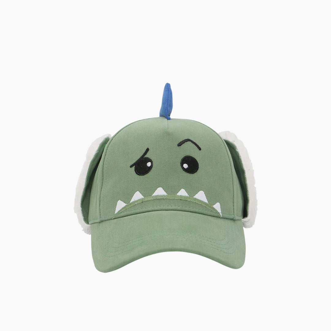 Flap Jack Kids 3D Winter Cap with Ear Flaps - Dino