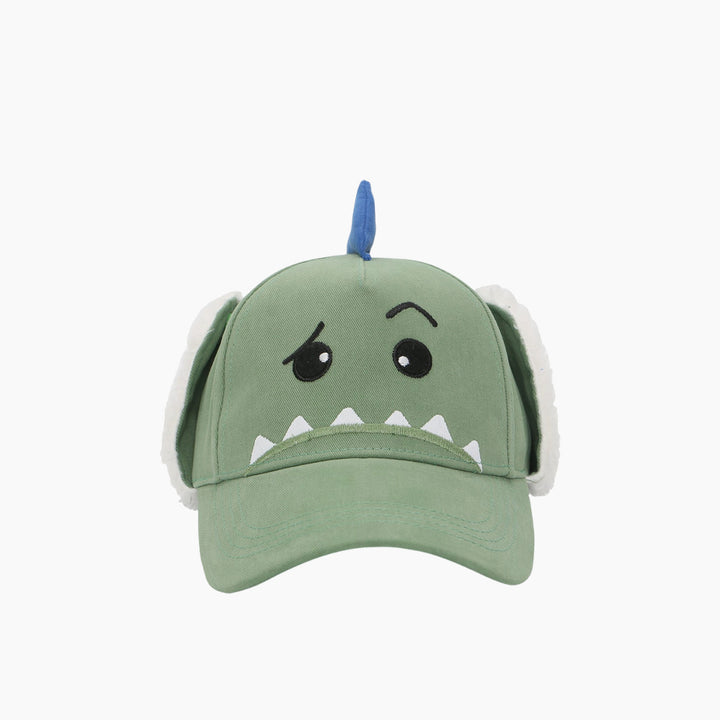 Flap Jack Kids 3D Winter Cap with Ear Flaps - Dino