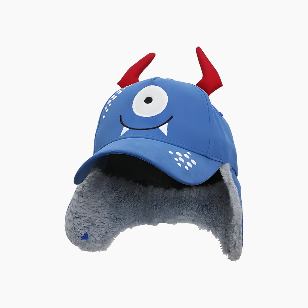 FlapJack Kids 3D monster winter cap with ear flaps