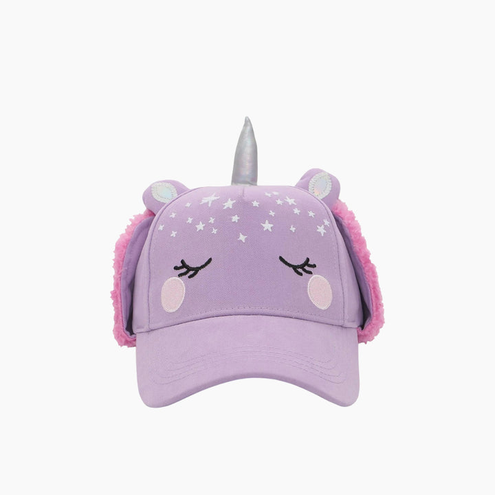 Flap Jack Kids 3D Winter Cap with Ear Flaps - Unicorn