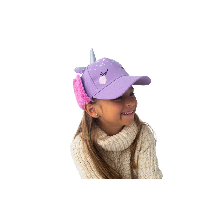 Flap Jack Kids 3D Winter Cap with Ear Flaps - Unicorn