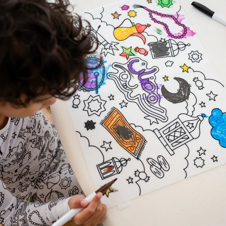 Maison Tini Kids Coloring Placemat - Ramadan