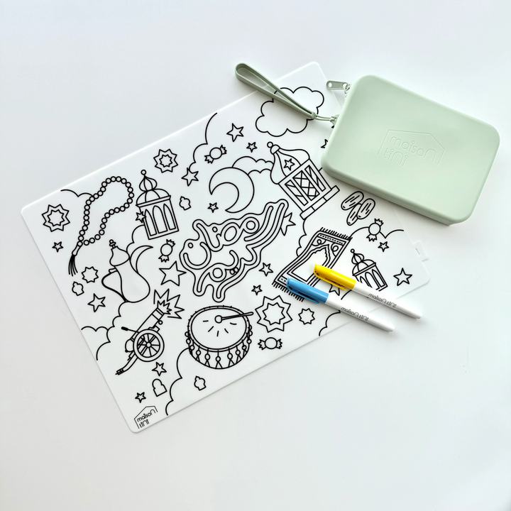 Maison Tini Kids Coloring Placemat - Ramadan