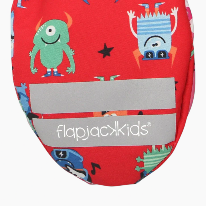 FlapJack Kids ski mittens with monster design
