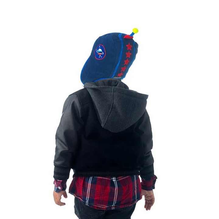 Flap Jack Kids &amp; Baby Reversible Sherpa Hat - Dinosaur &amp; Astronaut