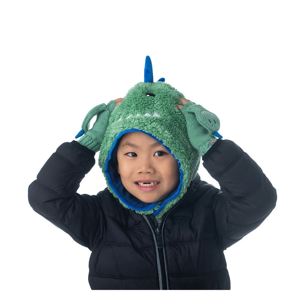 Flap Jack Kids &amp; Baby Reversible Sherpa Hat - Dinosaur &amp; Astronaut