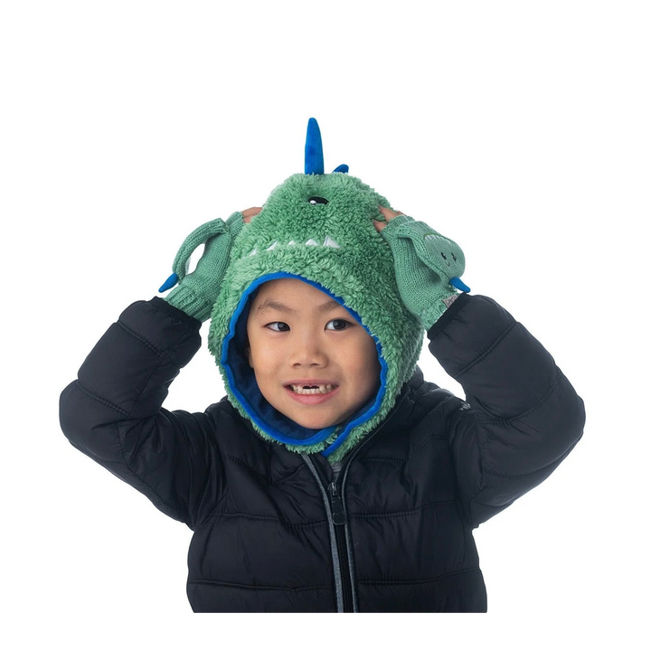 Flap Jack Kids &amp; Baby Reversible Sherpa Hat - Dinosaur &amp; Astronaut