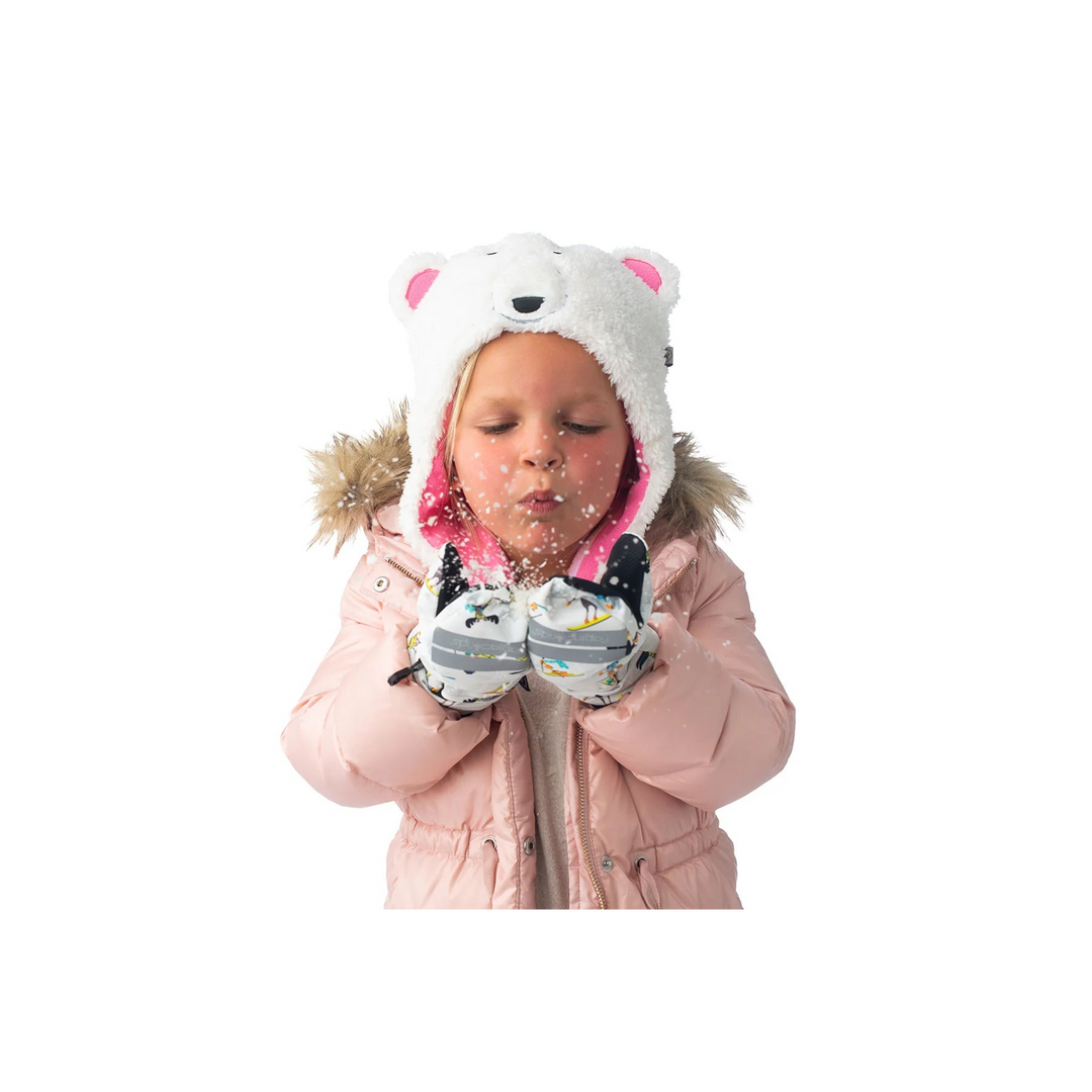 Flap Jack Kids &amp; Baby Reversible Sherpa Hat - Polar Bear &amp; Ski Goggle
