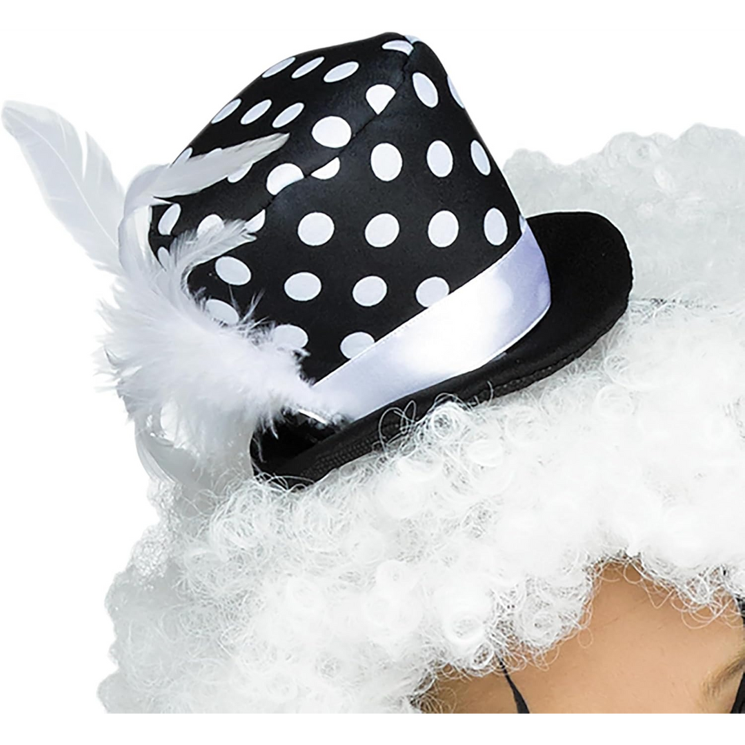 Killer Clown Costume Set with black and white harlequin dress and accessories