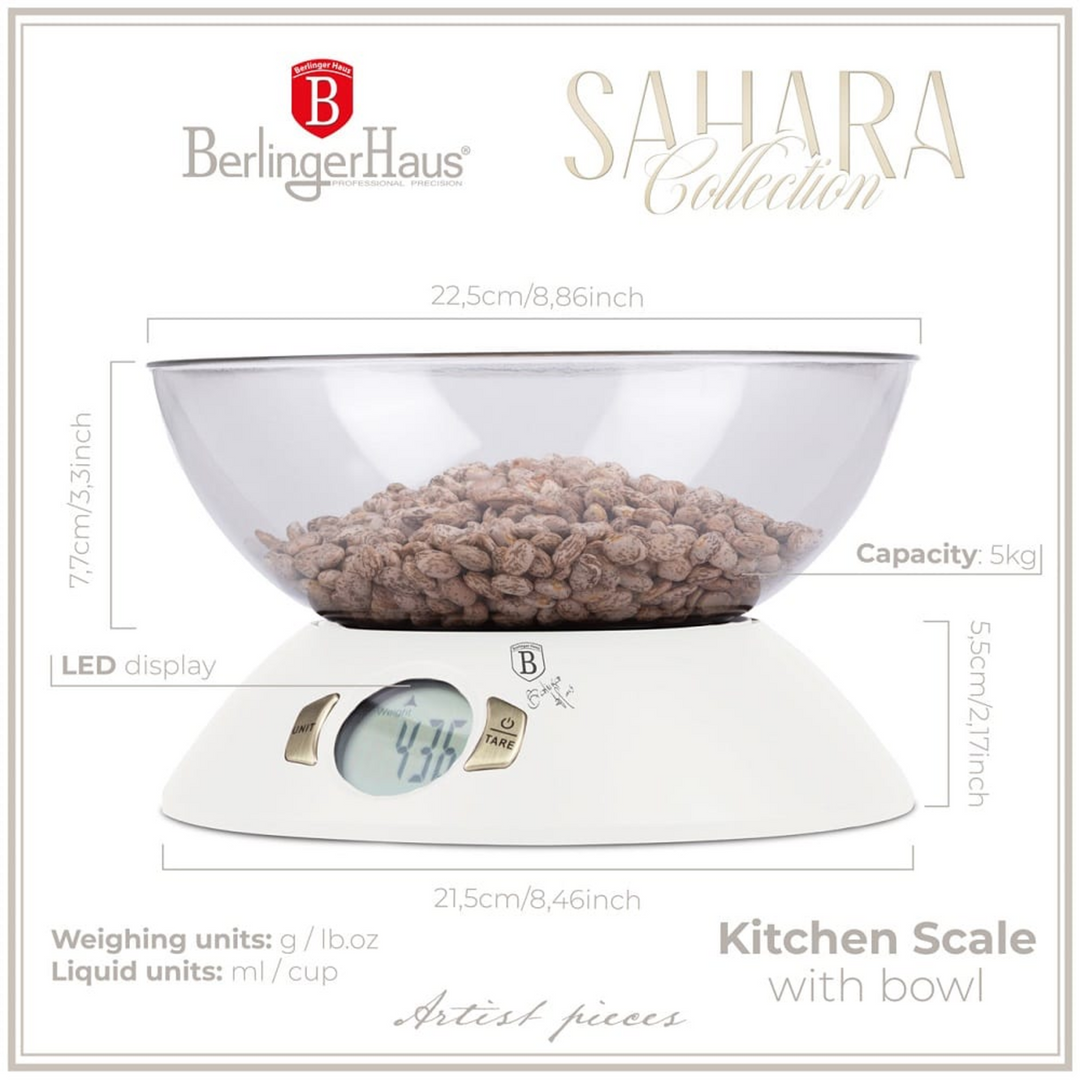 Berlinger Haus Kitchen Scale, 5 kg - Sahara