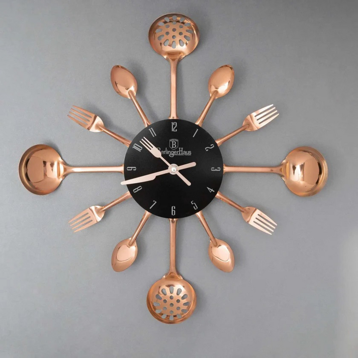 Berlinger Haus Kitchen Wall Clock - Black Rose