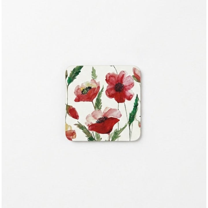 Kitchencraft Watercolour Poppy Coasters