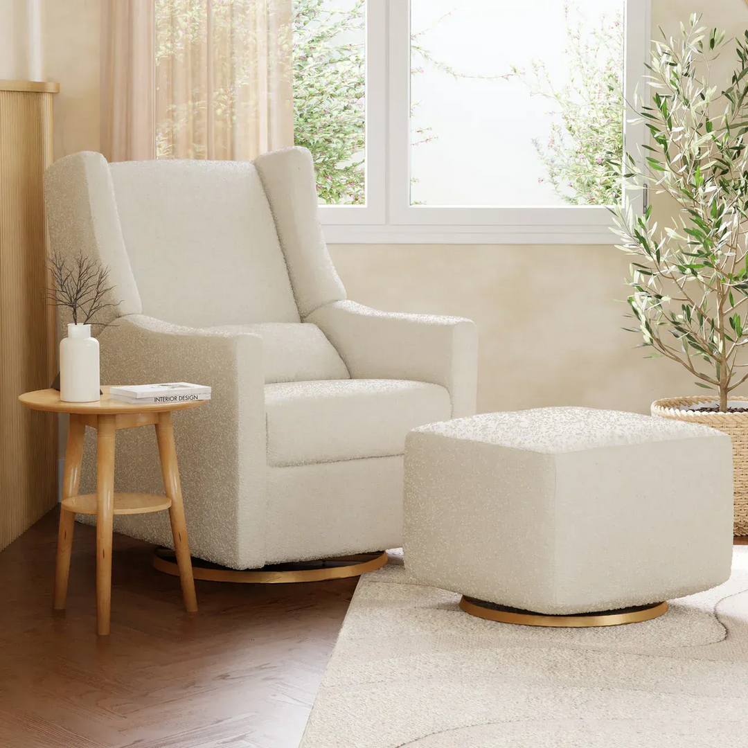 Babyletto electronic recliner and swivel glider in boucle with USB port