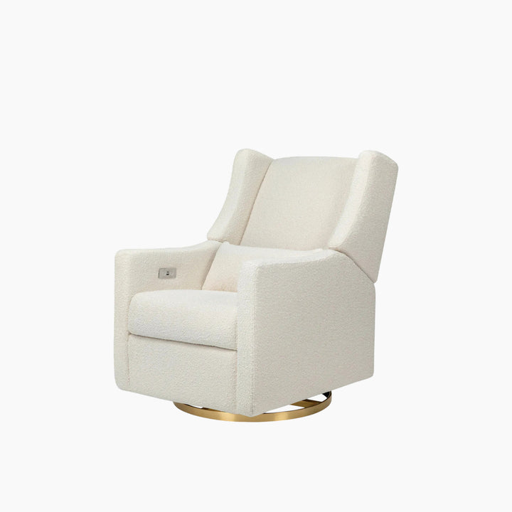 Babyletto electronic recliner and swivel glider in boucle with USB port