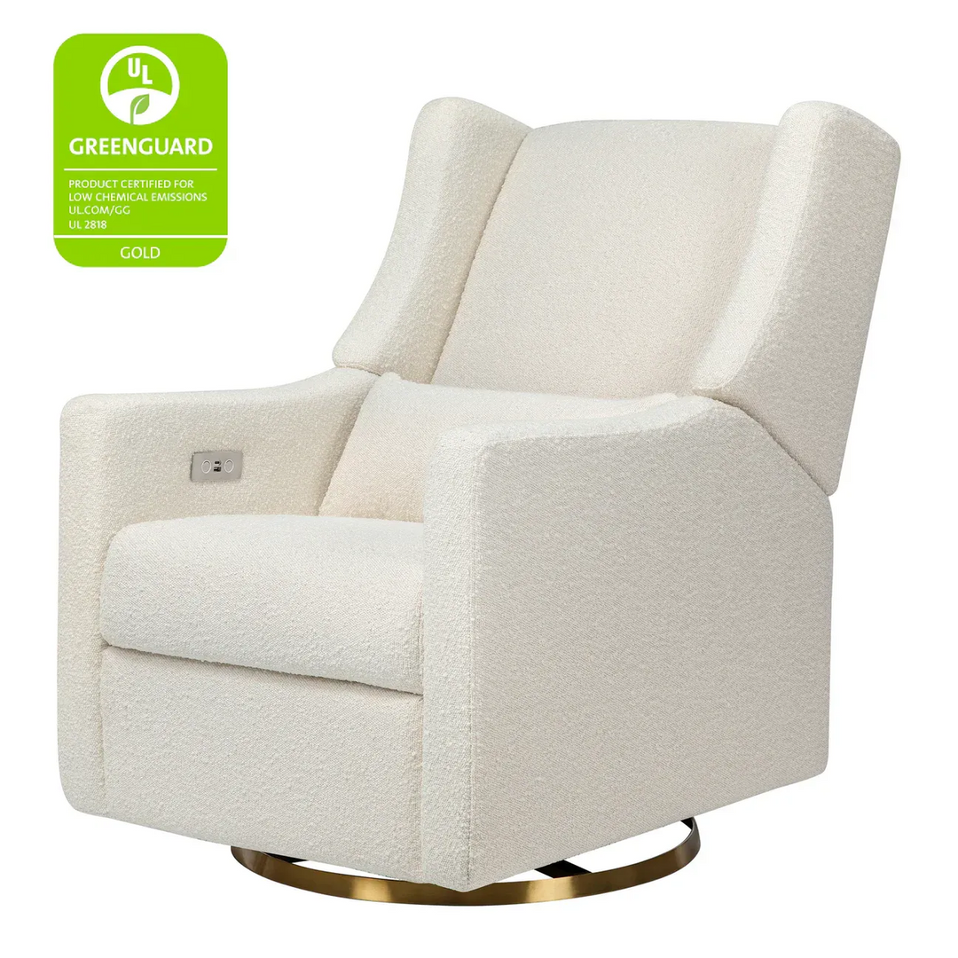 Babyletto Kiwi electronic recliner and swivel glider in boucle