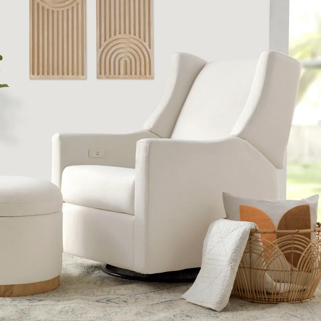 Babyletto electronic recliner and swivel glider in eco-performance fabric