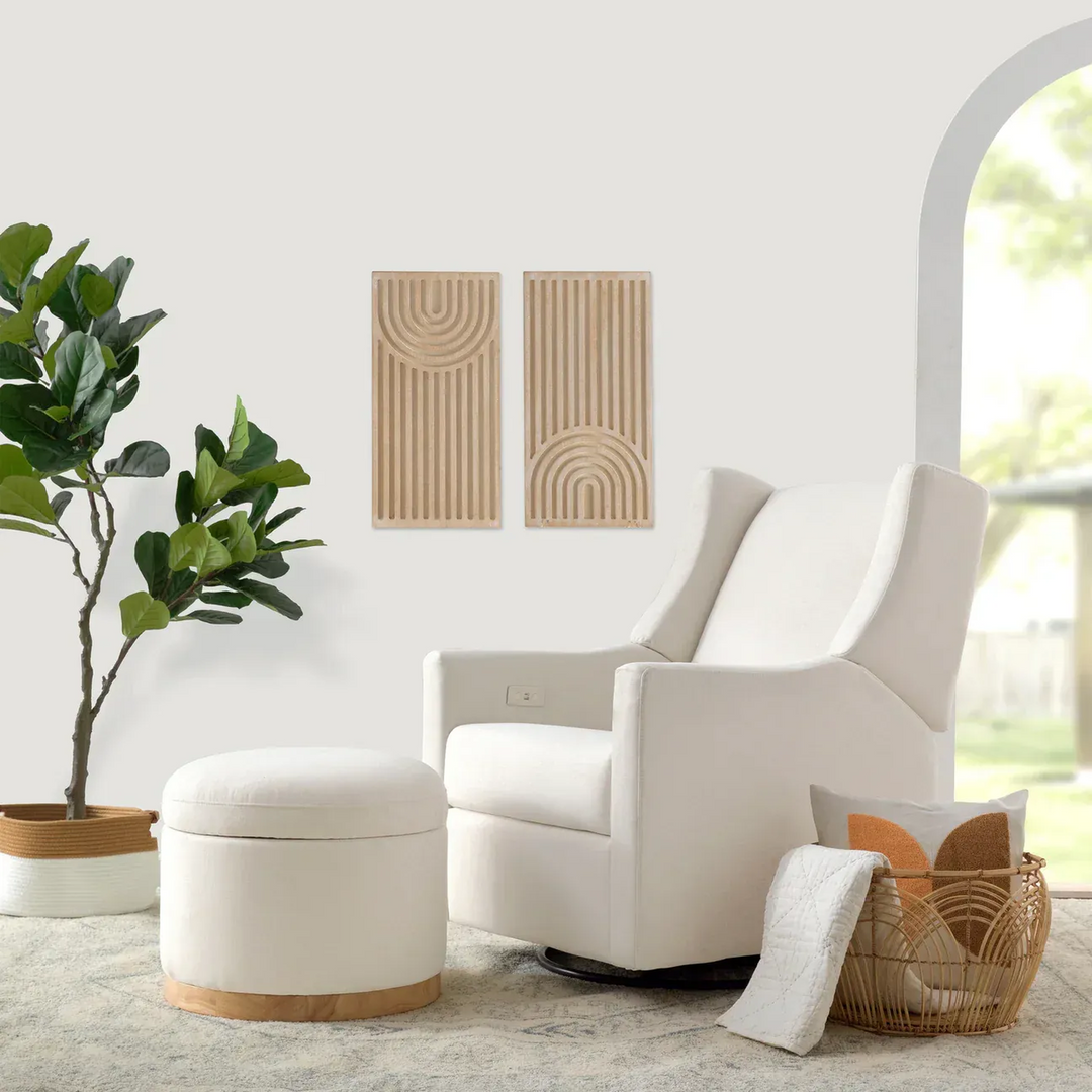 Babyletto electronic recliner and swivel glider in eco-performance fabric