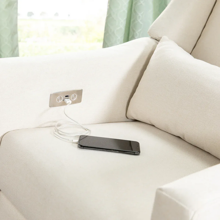 Babyletto electronic recliner and swivel glider in eco-performance fabric