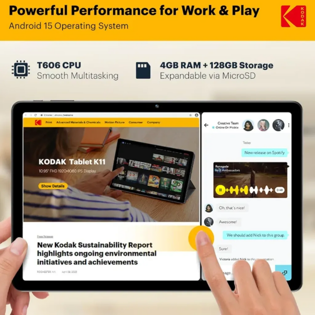 Kodak Tablet K11 – 11" FHD Android Tablet 128GB - HUNA