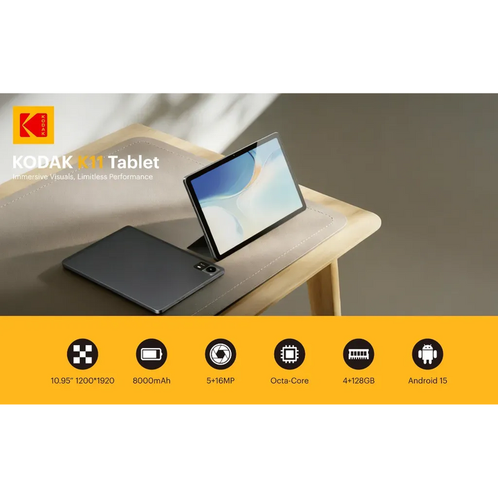Kodak Tablet K11 – 11" FHD Android Tablet 128GB - HUNA