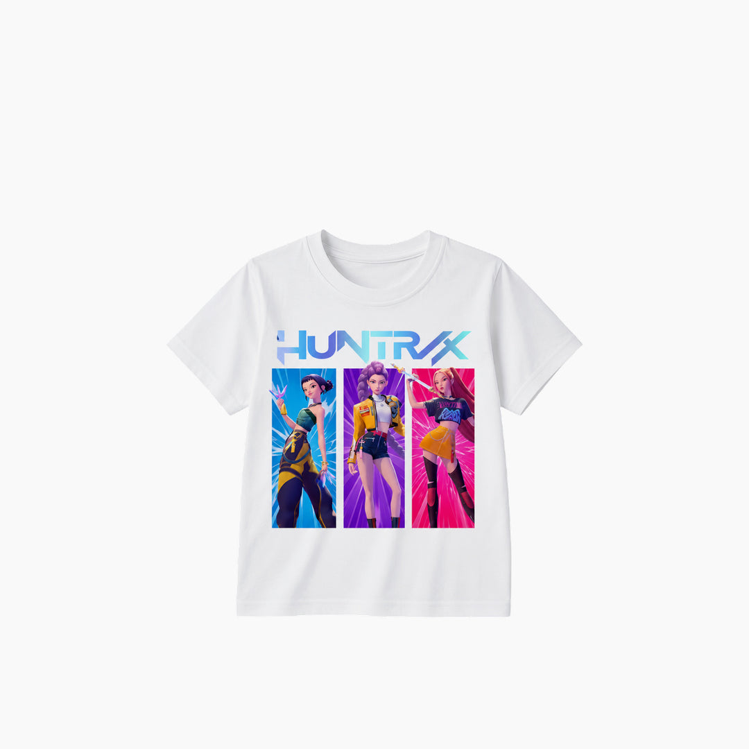 Kpop Column Pic white cotton t-shirt for 13-14 year olds