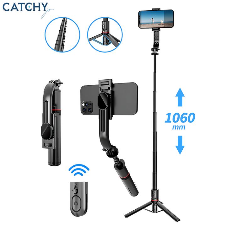 C.JO L12 Wireless Remote Control Portable Handheld Selfie Stick