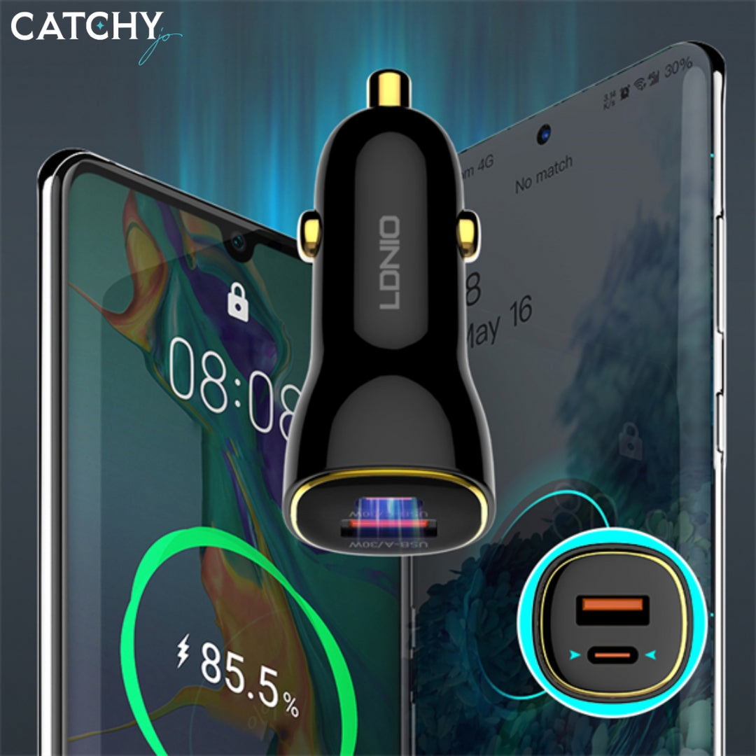 LDNIO C103 PD QC Super Fast Car Charger (60W)