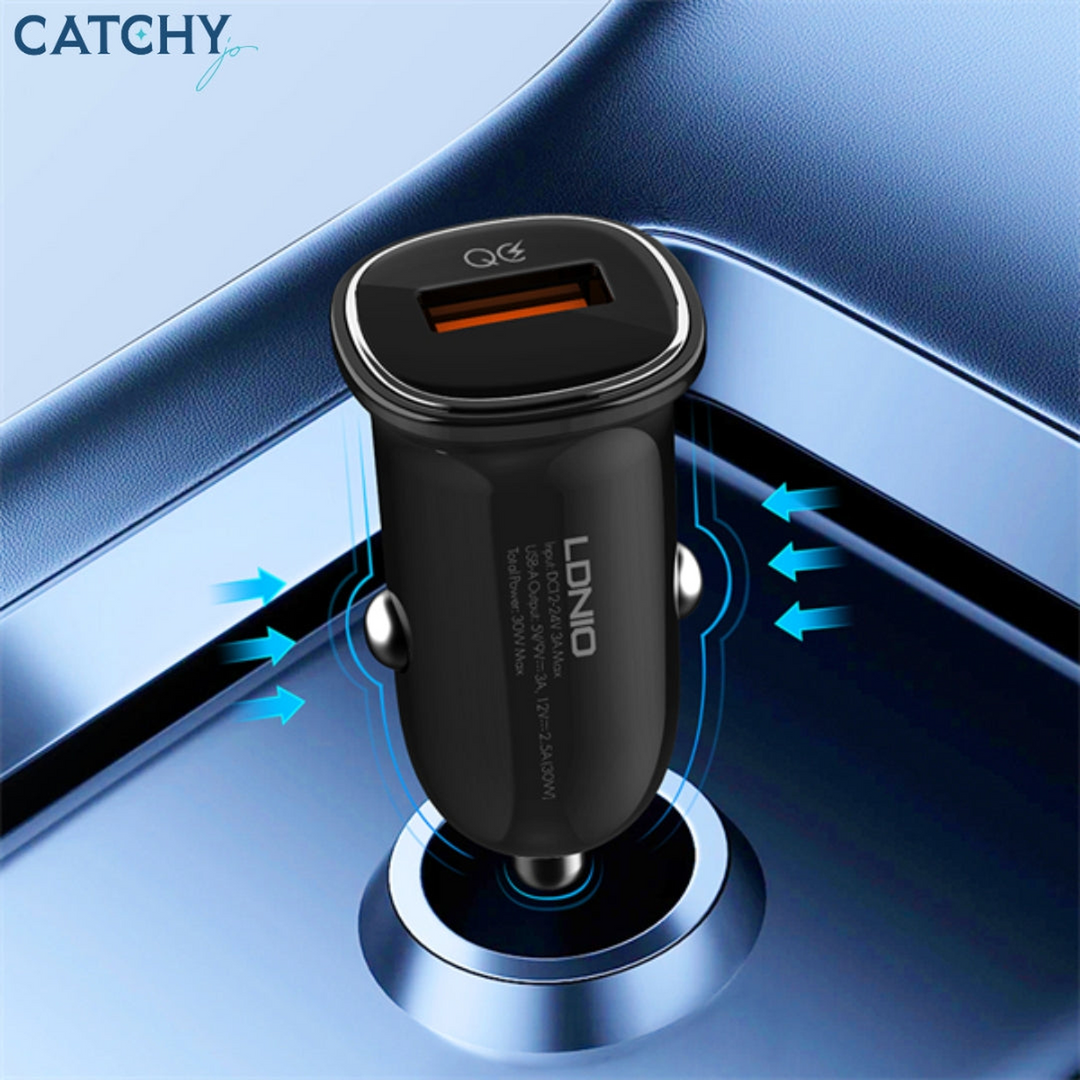 LDNIO C105 PD Super Fast Car Charger (30W)