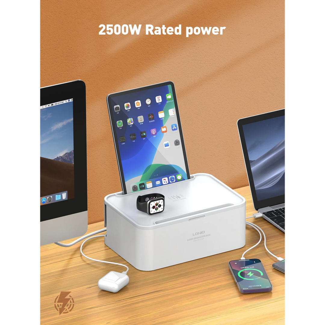 LDNIO SN5310 power strip management box for cord organization and protection