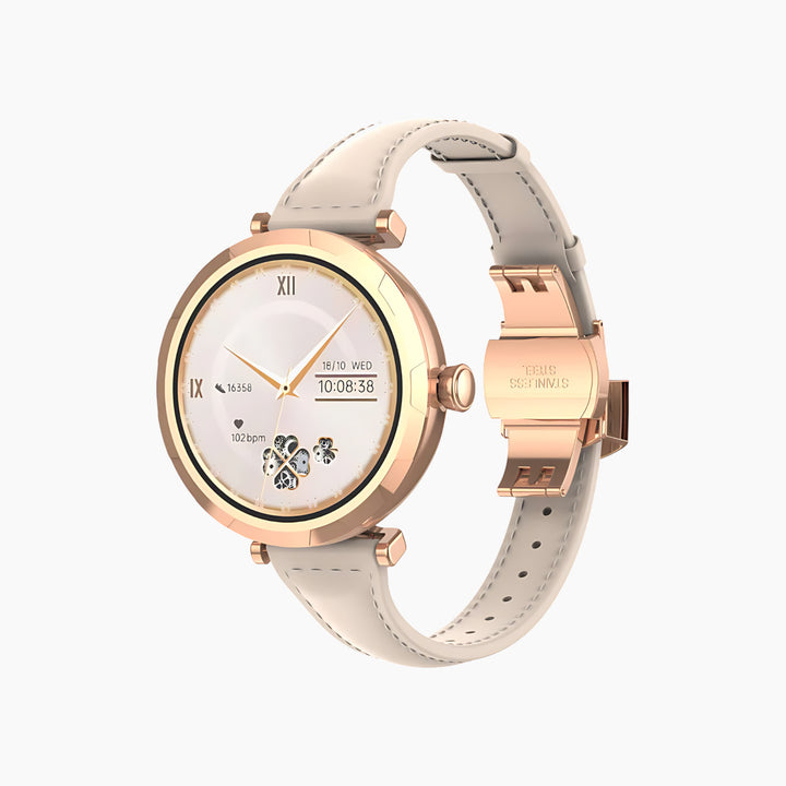 LDNIO SW02 gold smartwatch with round display