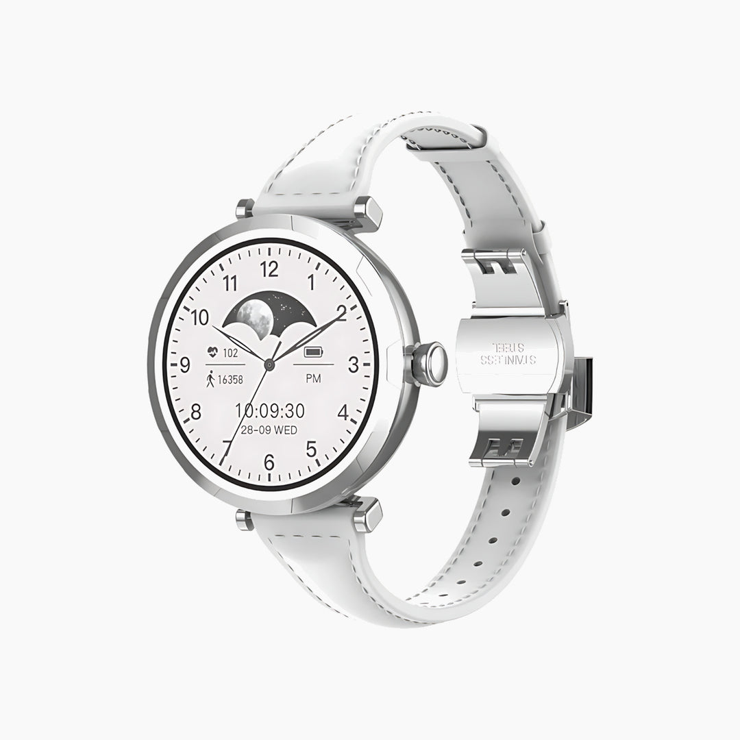LDNIO SW02 compact round smartwatch with a vibrant display