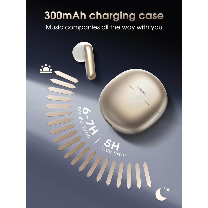 LDNIO T10 Wireless Stereo BT Demi-Fit EarPhones