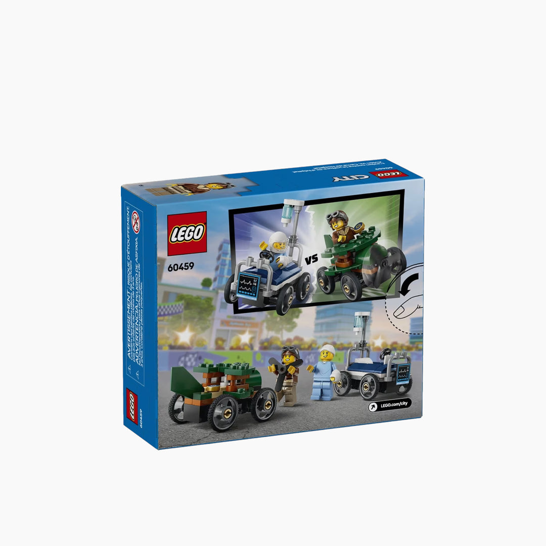LEGO Airplane Vs. Hospital Bed Race Car Pack- 70pcs
