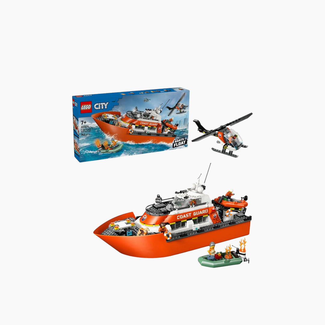 LEGO Coast Guard Rescue Boat &amp; Helicopter- 742 Pcs