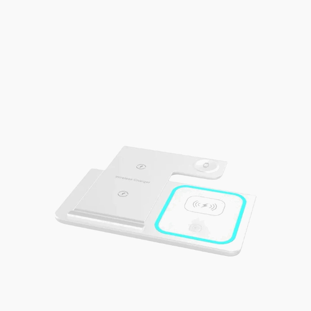 Lenyes 3 in 1 foldable wireless charger in white