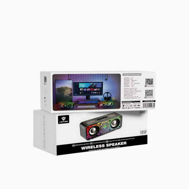 LENYES S842 20W wireless speaker with USB and TF card playback