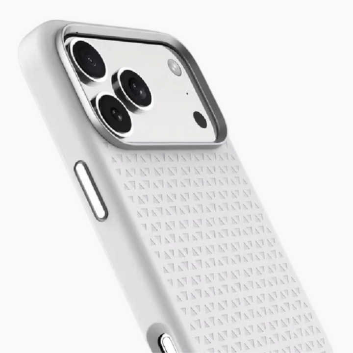 LEVELO Flora MagSafe Liquid Silicone Case in silver